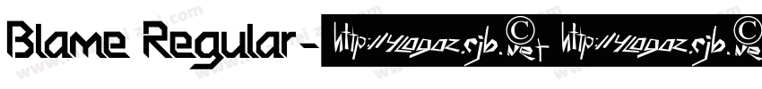 Blame Regular字体转换